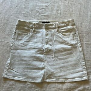 Banana Republic White Denim Mini Skirt